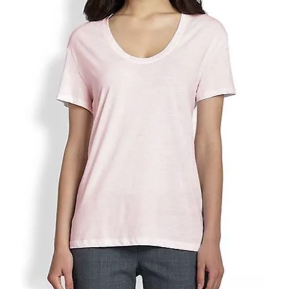 Theory Bianata Rose Pink Short Sleeve Tee NWT